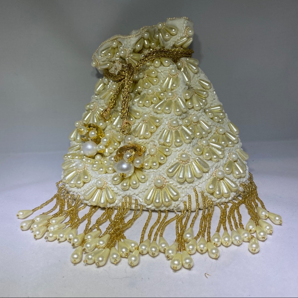 White Potli Bridal/Wedding bag